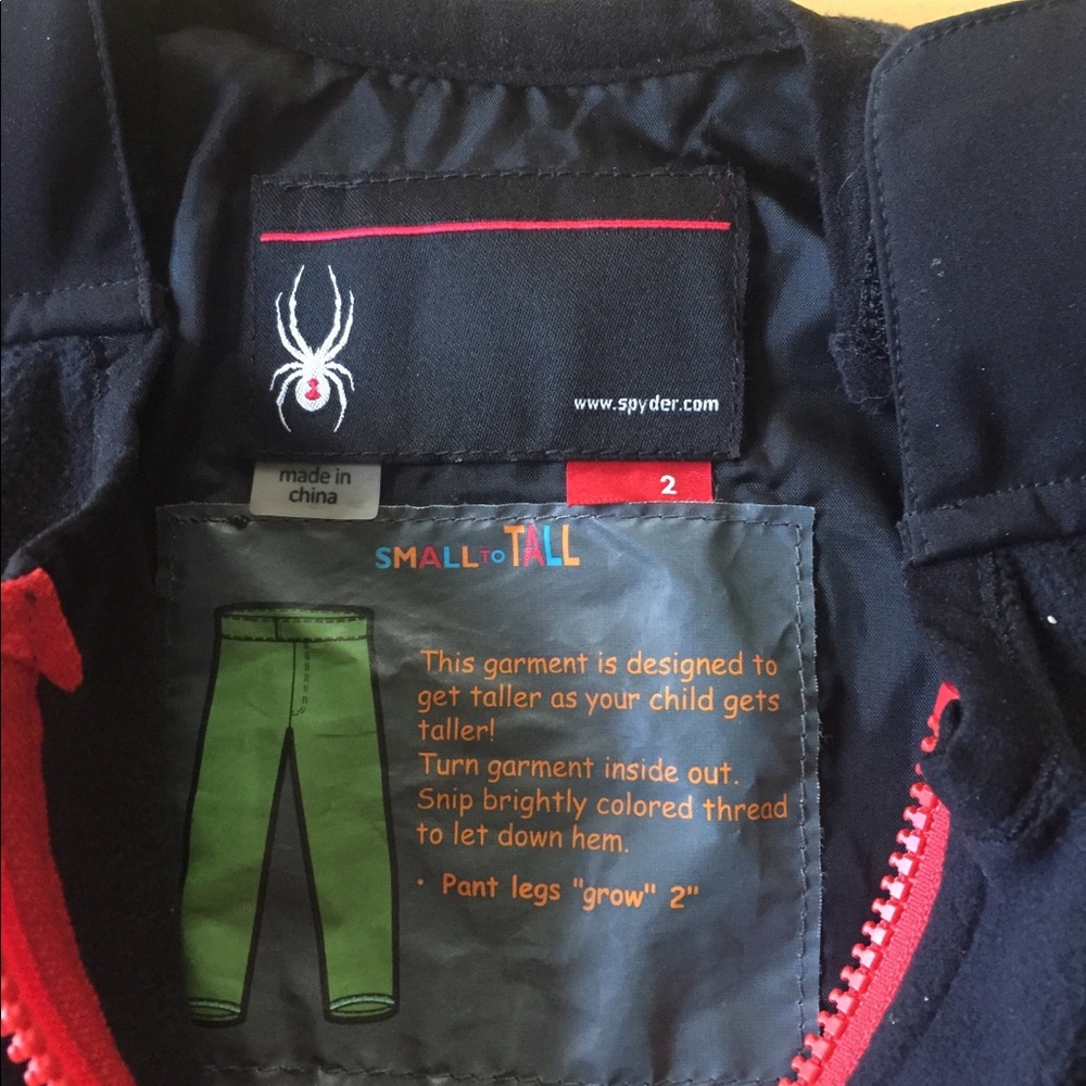 Spyder ski bibs.